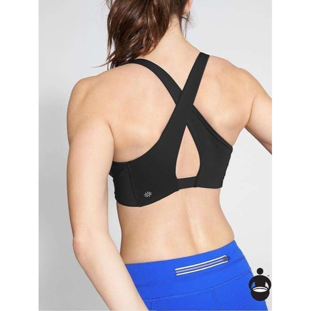 New Black Womens Athleta Yoga Pilates Top Bra S Be Bold Adjustable Barre Walk
